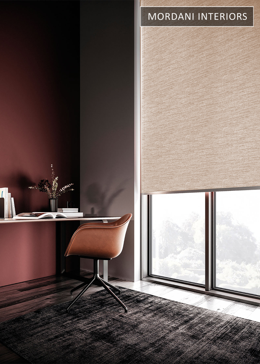 Columbo Ivory Blackout Window Roller Blinds